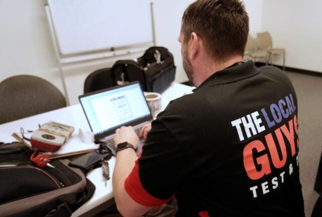 The local guys test and tag services